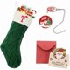 thumbnail image 1 of wonima44 Initial Christmas Stockings, 18’’ Large Embroidered Monogram Knit Christmas Stocking,Xmas Stocking for Kids, Holiday and Family Stocking for Fireplace or Party Decoration Green-White Letter T, 1 of 1