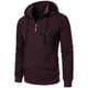 thumbnail image 5 of Sudadera con capucha para hombre, de colores sólidos, informal, con capucha, de manga larga, con bolsillo falso, para ejercicio, blusa de poliéster para hombre, 5 of 6