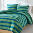 thumbnail image 2 of Lush Decor Gale Cabana Stripe? Reversible Comforter 3 Piece Set Full/ Queen Blue & Sage - Striped Bedding Set - Green Comforter - Modern Coastal Decor, 2 of 11