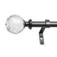 thumbnail image 2 of 2 Pack 3/4 Inch Diameter Adjustable Curtain Metal Rod with Round Clear Acrylic Ball Finials，66 to 120 Inch, 2 of 6