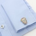 thumbnail image 3 of Gemelos para hombre con diseño colorido de calavera de azúcar, color cobre, 3 of 3