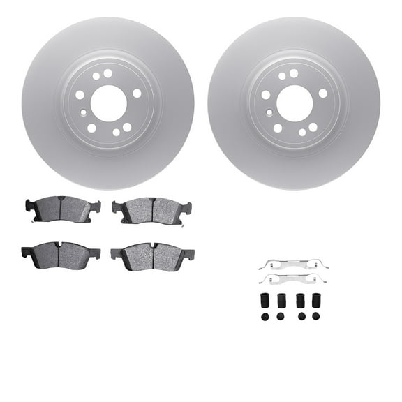 Dynamic Friction Company Front Geospec Brake Rotors with 5000 Advanced Brake Pads includes Hardware 4512-63231