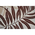 thumbnail image 3 of Tropical Theme 100% Polyester Textured Fabric Shower Curtain Maroon Brown Color Turtle and Monstera Leaf, 3 of 3