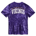 thumbnail image 3 of Girls Youth Purple Minnesota Vikings Wordmark Sequin V-Neck Top, 3 of 3