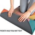 thumbnail image 3 of Colorful Tie Dye Mountain Pattern Hot Yoga Mat Towel Non Slip for Hot Yoga - Quick-Drying Yoga Mat Cover with 4 Corner Pockets with Travel Bag - Hot Yoga Towel Non Slip 70"x26", 3 of 6