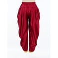 thumbnail image 5 of Nyeemya Kids Boys Casual Baggy Pants Satin Dhoti Trousers Carnival Theme Party Dance Pants Burgundy 16, 5 of 7