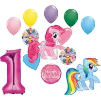 My Little Pony Pinkie Pie and Rainbow Dash 1st Birthday Party Supplies and Balloon Decorations