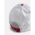 thumbnail image 3 of No Boundaries Women's Cotton Twill Game Day Baseball Hat, White, 3 of 3