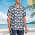 thumbnail image 3 of Fotbe Tropical Sloth Camisa Hawaiana para Hombre Unisex – Camisa Casual de Verano con Botones de Manga Corta de Algodón y Lino,XX-Large, 3 of 7