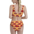 thumbnail image 3 of Daiia Red Cars printed 2 piece Swimsuit Bikinis for Women High Waisted Racerback Bathing Suits Summer Tummy Control Scoop Neck Swimwear-Large, 3 of 8