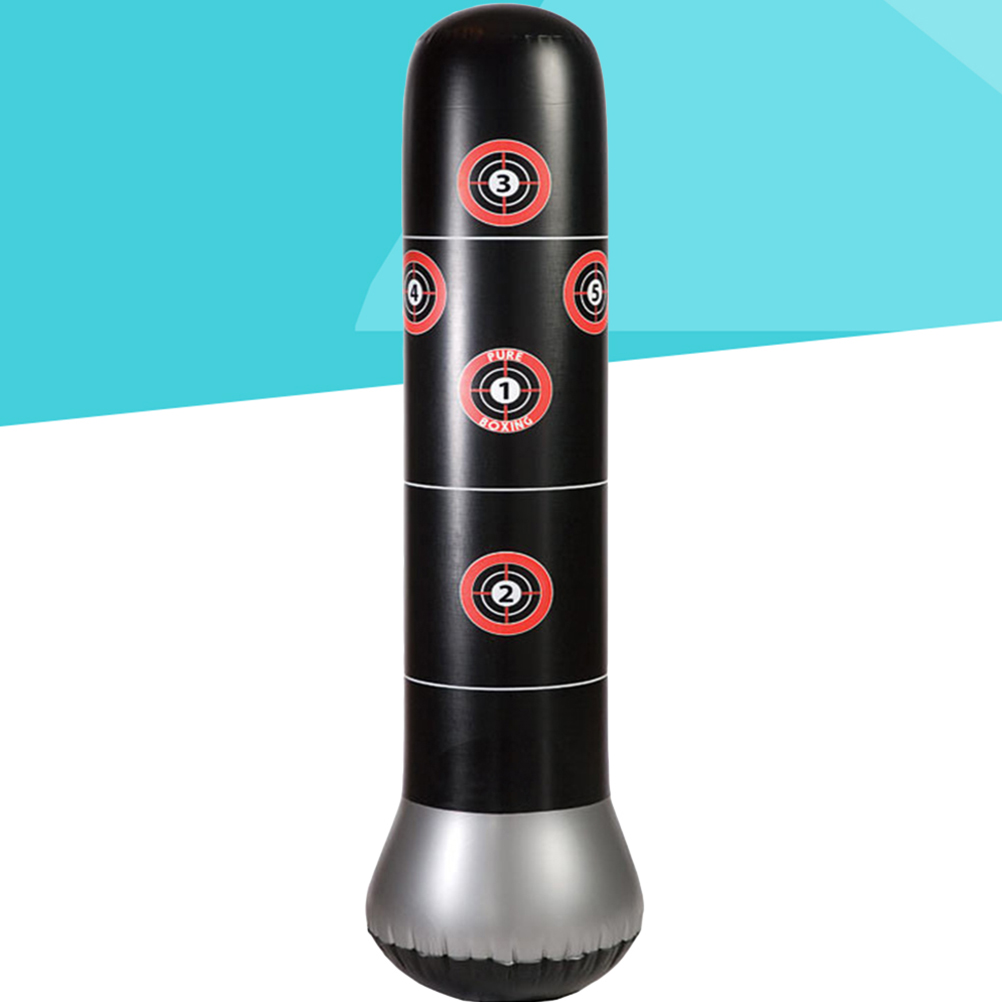 OUNONA Inflatable PVC Sandbag Vertical Boxing Column for Fitness Training, Exercise, Martial Arts and Home Workouts