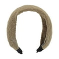 thumbnail image 3 of Unique Bargains 1 Pc Headband Chiffon Wide Hair Accessories Coffee Color, 3 of 5