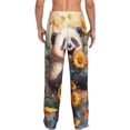 thumbnail image 3 of Daiia Elegant Cute Panda Sunflower Men's Sleep Pant with Pockets and Drawstring,Pajama Pants-Medium, 3 of 9