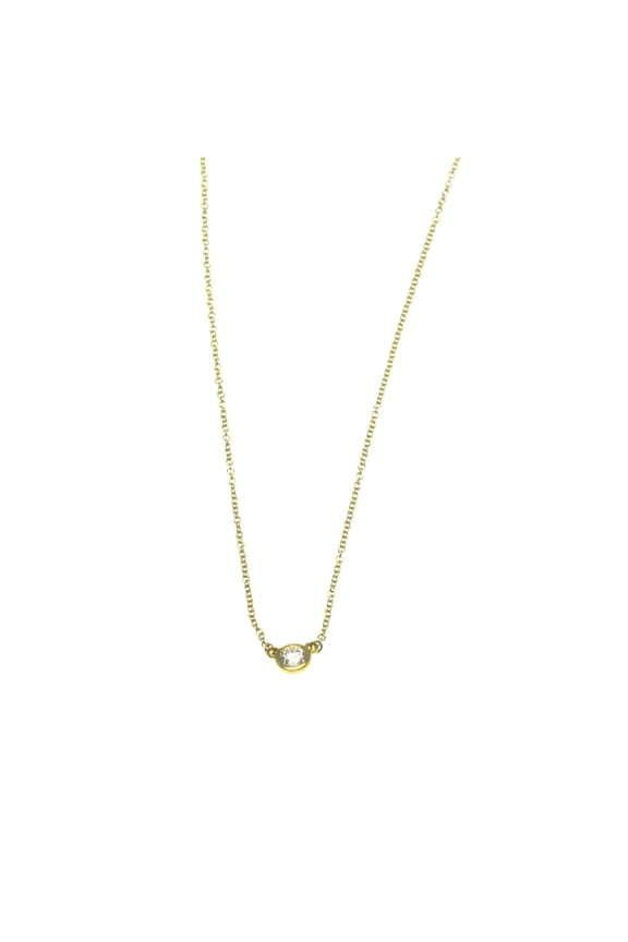 Pre-Owned Tiffany By The Yard Diamond Necklace Yellow Gold (18K) Diamond Men,Women... (Good)