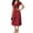 Scarlet, variant on Women's Short Sleeve Midi Wrap Dress with Belt Detail 95% Polyester 5% Spandex Fabric for Everyday Elegant Comfort