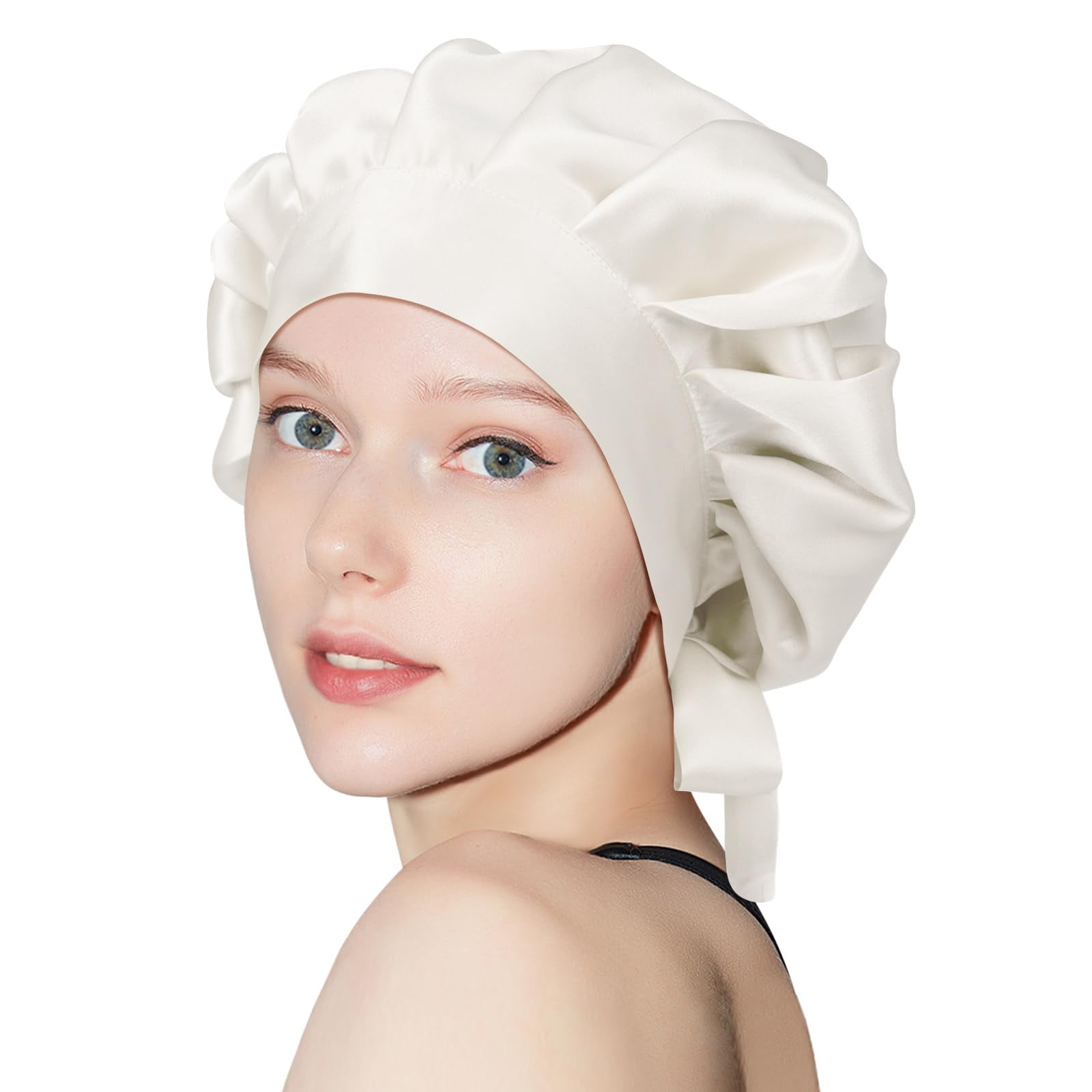 OLESILK Mulberry Silk Bonnet for Sleeping Bowknot, Double-Side
