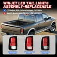 thumbnail image 5 of LED Tail Lights for 2009-2018 Dodge Ram 1500 2500 3500 with Factory Halogen Models(Not Fit Factory LED Model),LED Rear Lamps Assembly for 2019-2023 Ram 1500 Classic, Black/Clear, 5 of 10