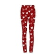 thumbnail image 5 of BLTIBY Women's Valentine's Day Yoga Pants High Waist Printed Tummy Control Leggings Workout Tight Athletic Trousers with Pockets Red L, 5 of 5