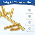 thumbnail image 3 of Uxcell 4Pack M6x80mm Fully Threaded Rod, Brass Right Hand All Thread Screw Studs for Furniture Assembly Fastening, 1mm Pitch, 3 of 6