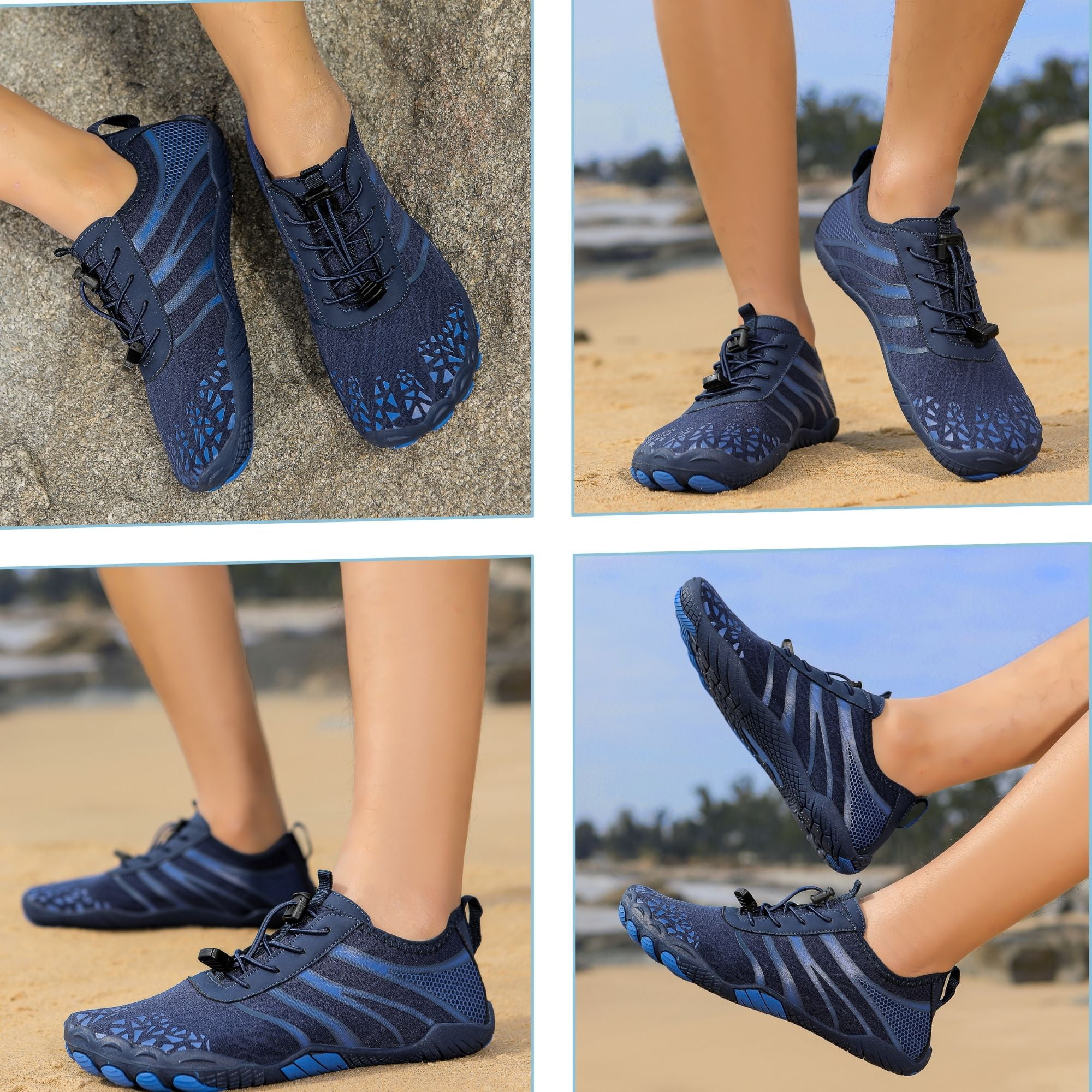 BERANMEY Women's Lightweight Sport Barefoot Shoes Non-slip Breathable Footwear Water Shoes for Womens & Mens Athletic Hike Wide Toe Box Shoes Outdoor Swim Beach