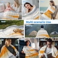 thumbnail image 5 of Orange Gray White Cooling Blanket, Lightweight Breathable Summer Throw Blanket with Double Sided Cold Effect,Farmhouse Abstract Ombre Texture Picnic Beach Blankets Bed Sheet for Hot Sleepers 60"x80", 5 of 8