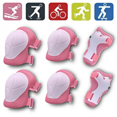 

Final Clearance! Kid/Teenanger Knee Pad Elbow Pads Guards Protective Gear Set High Resistance Material to Antifriction For Skting Learnner Riding Learnner（Blue Black Pink Red Yellow）