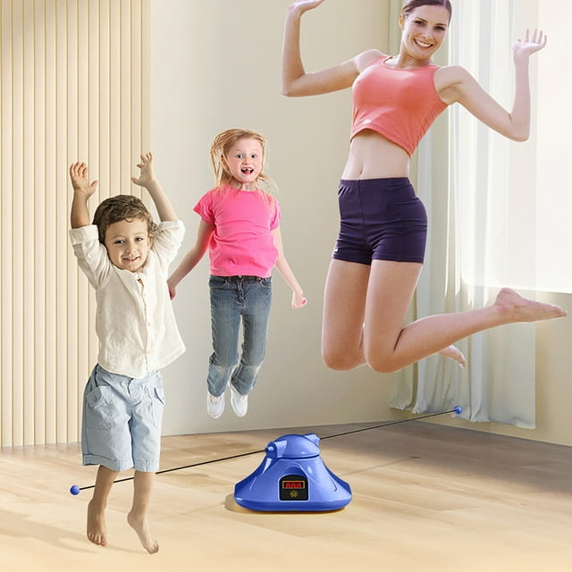 Bdfzl Machine à Sauter en Corde, Machine à Sauter en Corde Électrique Télécommande Sans Fil, Sports de Sauter en Corde pour Divertissement Multi-Personnes, Corde Compacte et Portable