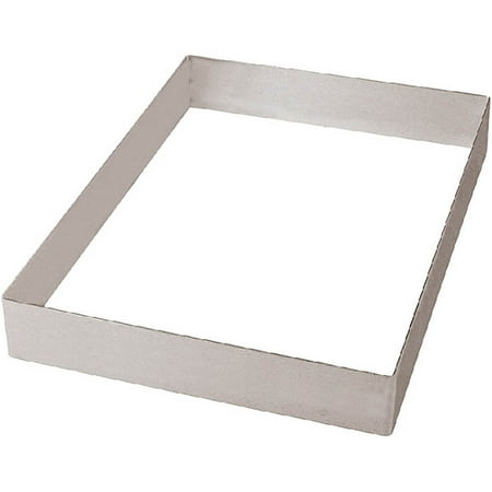Rectangular Stainless Steel Tube - Paderno World Cuisine Rectangular Cake Frame / Extender, 14.12