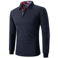 thumbnail image 2 of Geeksport Men's 3 Button Quick Dry Long Sleeve Performance Polo Shirts, 2 of 6