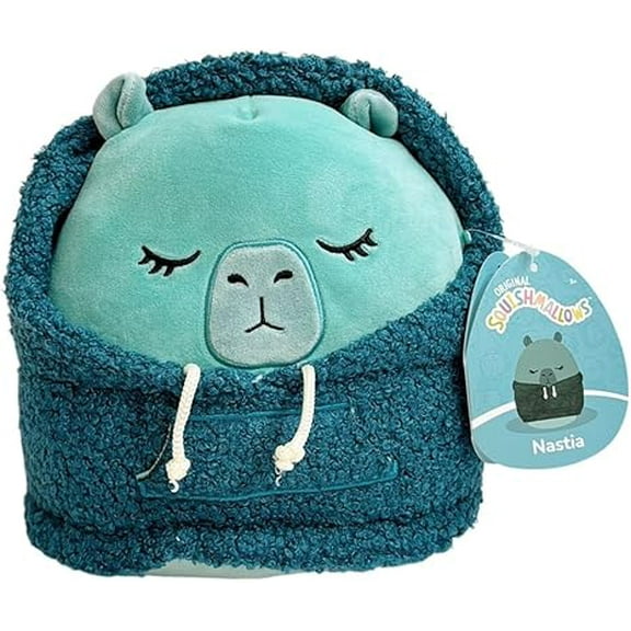 Squishmallows Original 8-Inch Christmas 2024 Hoodie Squad Plush- Official Jazwares Stuffed Animal Toy - Add to Your Squad - Gift for Kids, Girls & Boys (Nastia)
