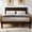 Espresso, variant on Sailvan Twin Wood Platform Bed Frame with Headboard and Slat Support, No Box Spring Needed Oak