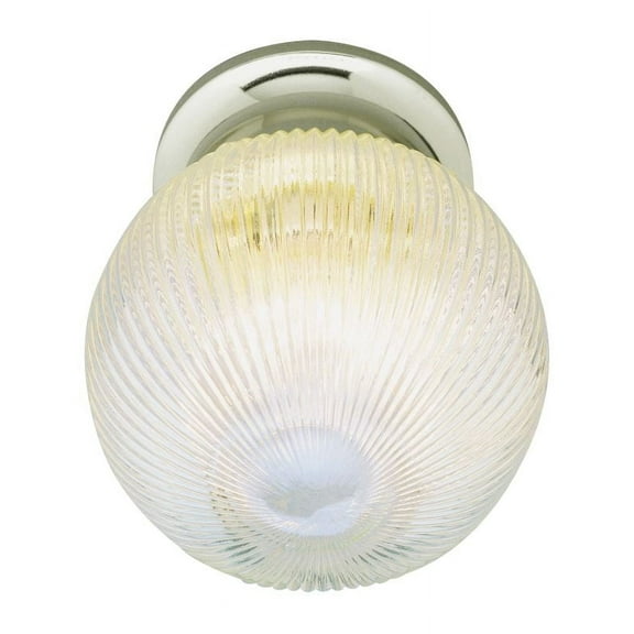 3632 ROB-Trans Globe Lighting-6 Inch Flush Mount   Rubbed Oil Bronze Finish with Halophane Glass