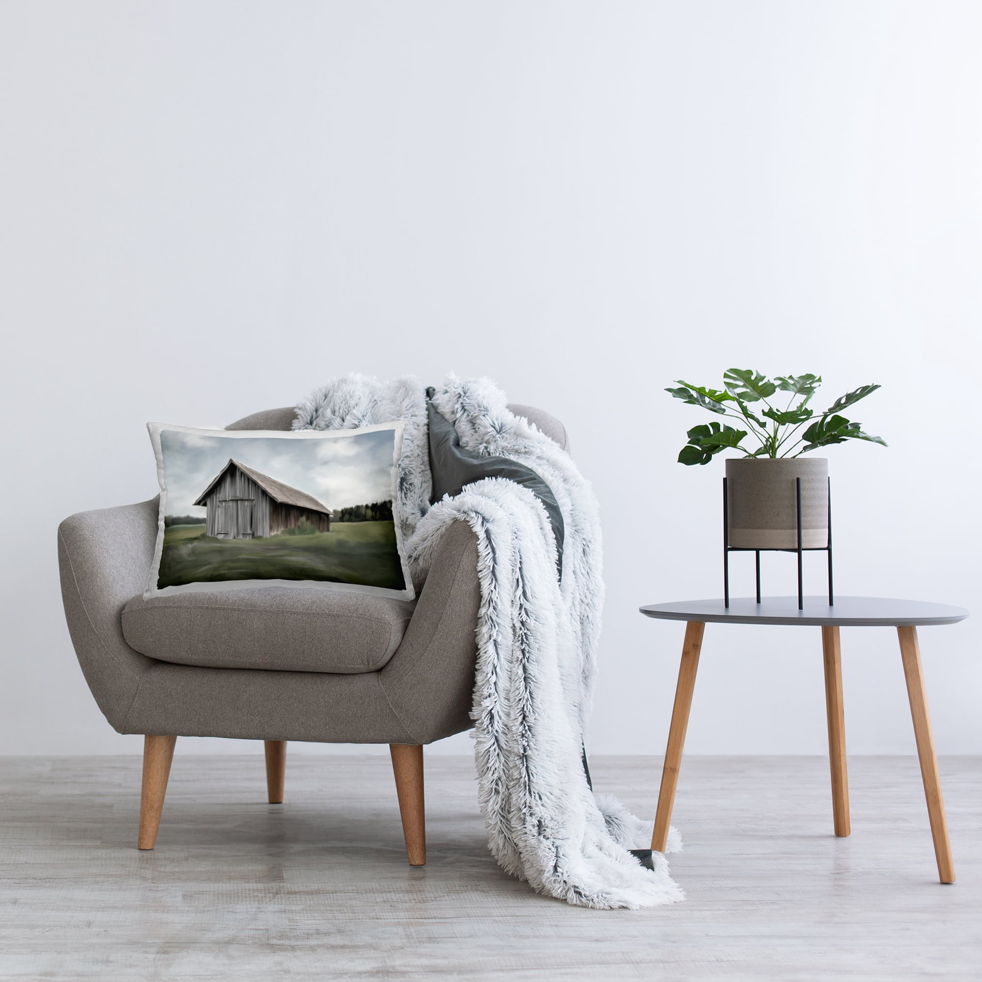 Stupell Industries Farm's Back Pasture Decorative Printed Throw Pillow, design by Kim Allen