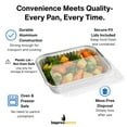 thumbnail image 3 of Impresserve 1 lb Aluminum Foil Pans with Plastic Lids, 100 Count, Disposable Aluminum Pans for Baking, Roasting, Meal Prep, and Food Storage, 3 of 7