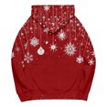 thumbnail image 5 of Women's Fashion Casual Hooded Loose Printed Long Sleeve Sweatshirt with Christmas Tree Print, Great for Holiday Outfits and Casual Look, Festive and Soft,Watermelon Red,2XL, 5 of 5