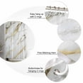 thumbnail image 5 of Small Stall Shower Curtain 36x78 Inch Narrow Half Size Modern White Gold Bath Curtains Bathroom Decor Abstract Marble Geometric Waterproof Fabric Shower Curtain Set with Hooks 36 Inch, 5 of 6