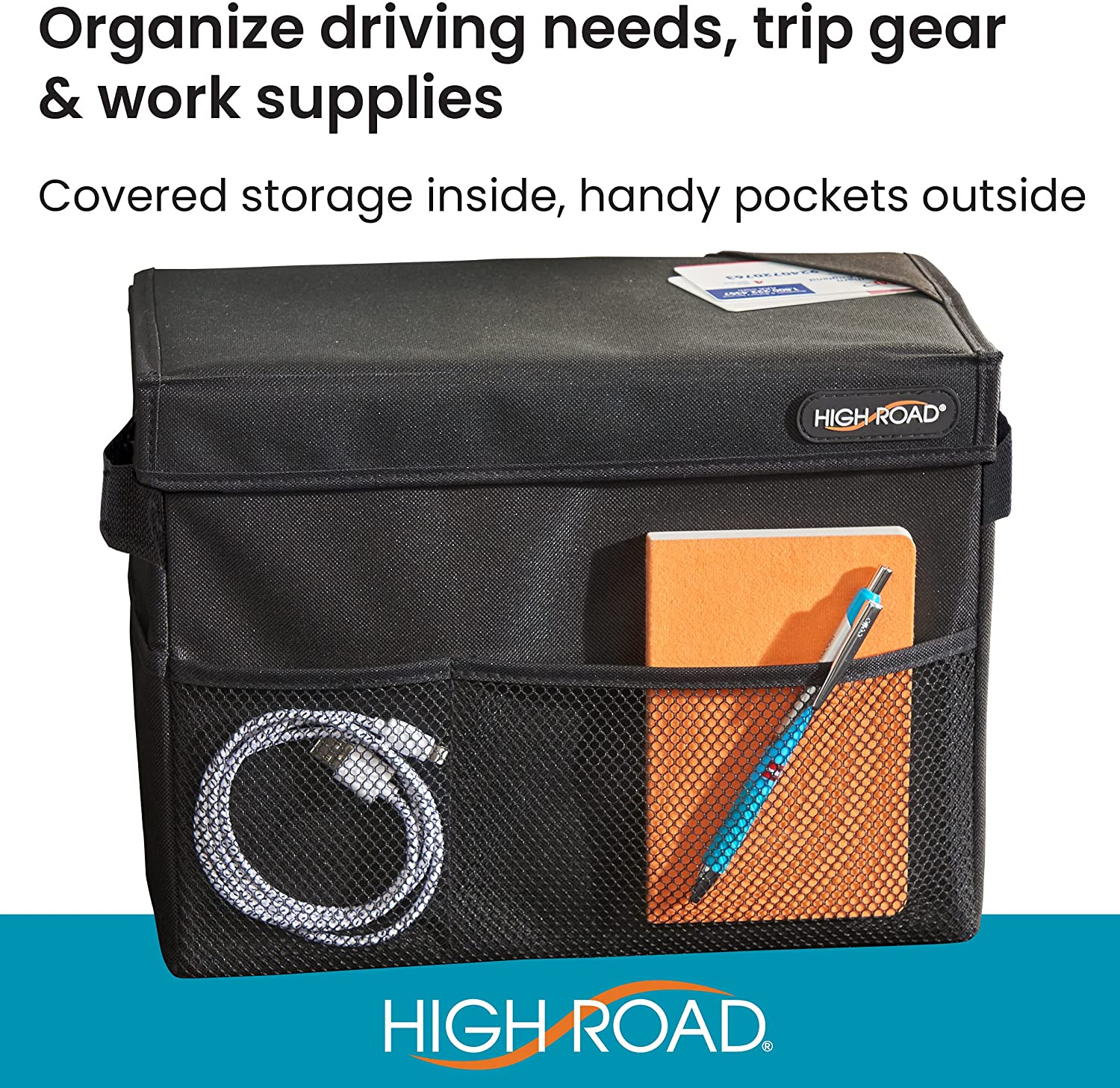 High Road Carganizer Car Console Organizer with Cover