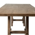 thumbnail image 5 of Hawthorne 84" Solid Reclaimed Elm Trestle 8-Person Dining Table Heritage Medium-Dark Brown, 5 of 9