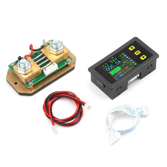 Yeacher 90V 0-300A Digital LCD Display Coulometer 2-way Current Measurement Voltmeter Ammeter Watt Meter Voltage Current Energy Monitor