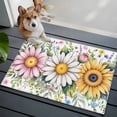 thumbnail image 3 of Entryway Rug 2'x3', Colorful Daisy Floral Small Rug for Kitchen Bathroom Door Mat Indoor Entrance, Spring Flowers Botanical Leaves Rustic Non-Slip Area Rugs Floor Mats Carpet Front Door Rugs, 3 of 8