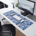 thumbnail image 2 of Long Mouse Pads for Desk,Blue Soccer Themed Pattern Desk Mats on Top Of Desks, Desk Mouse Pad Extra Large with 3mm Non-Slip Base and Stitched Edge for Gaming,Office,Work,Home 31.5"x11.8", 2 of 6
