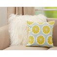 thumbnail image 3 of Fennco Styles Embroidered Lemon Cotton Decorative Throw Pillow 18 x 18 Inch, 3 of 3