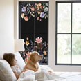 thumbnail image 2 of Black Spring Floral Window Privacy Film, Elegant Flowers Farmhouse Botanical Static Cling UV Sun Blocking Heat Control Window Tint Day and Night, Non-Adhesive One Way Privacy Cover 23.6''x59'', 2 of 7