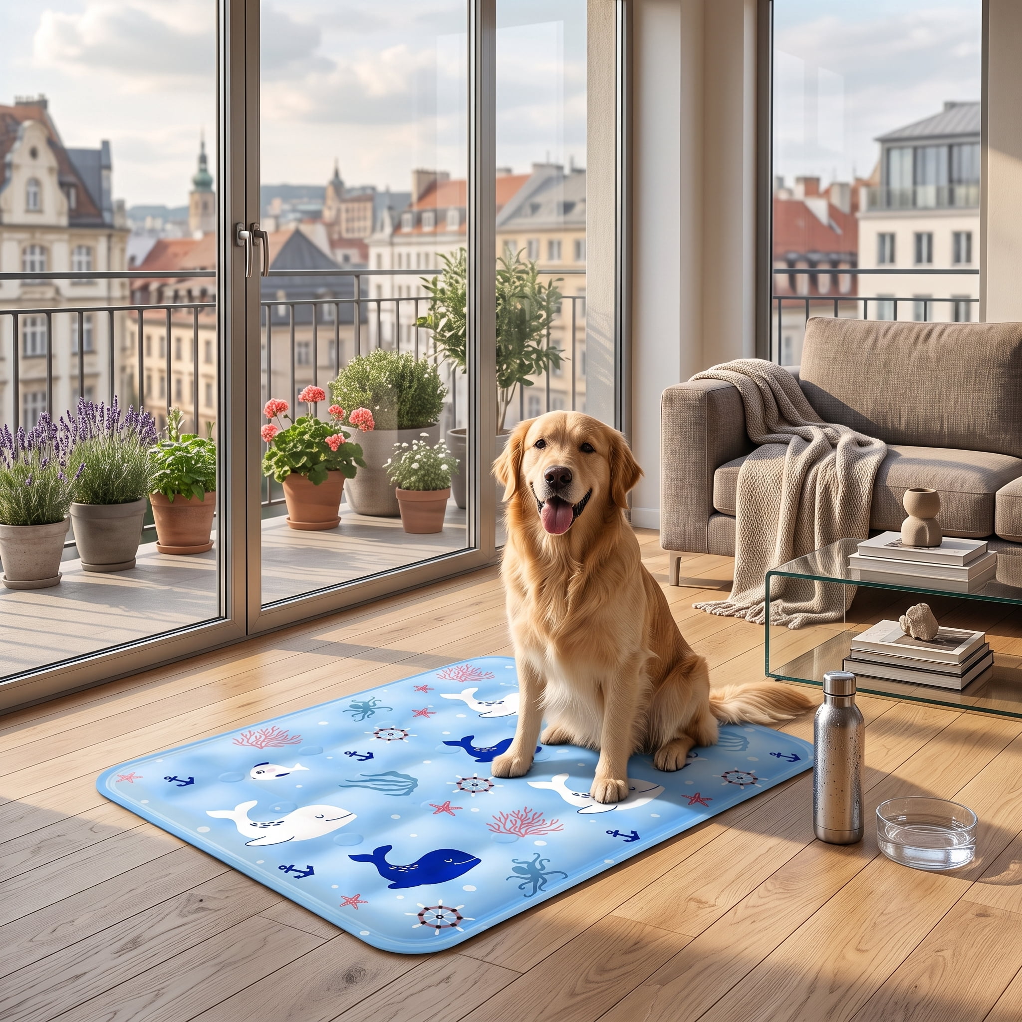 Pet Cooling Mat, Instant Cool Gel Pad for Dogs & Cats, Summer Instant Chill No Refrigeration, Portable Reusable Sleeping Bed (60*90cm/23.62*35.43in)