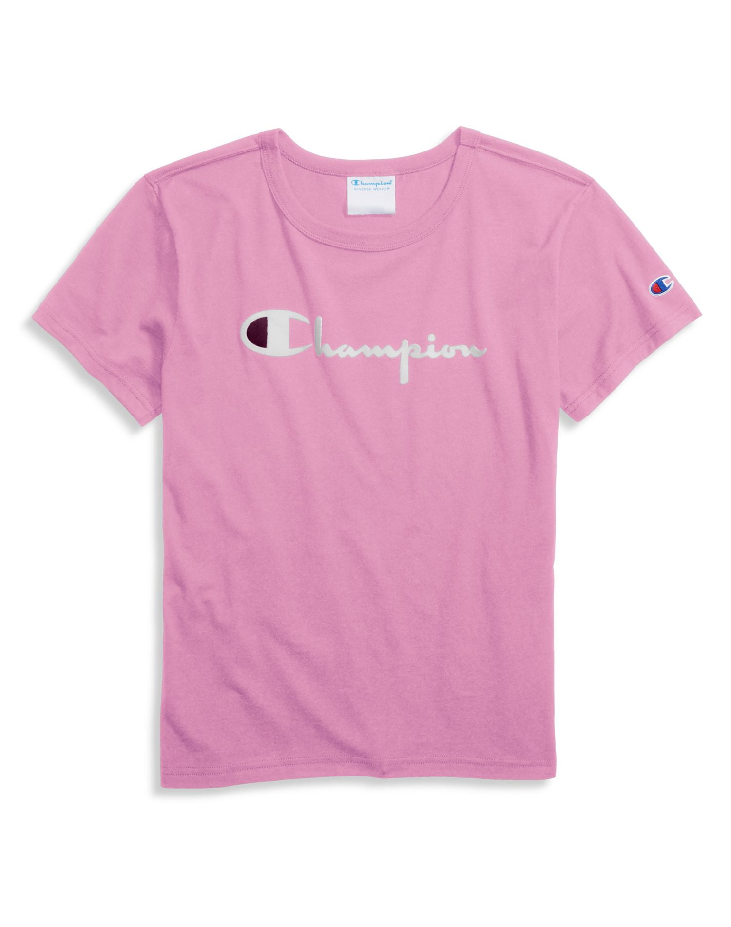 pink champion shirt womens
