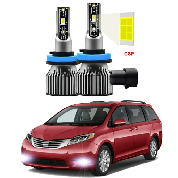 2pcs LED Fog Lights Fits For Toyota Sienna 2011-2020 6000K White Fog LED Bulbs