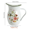 thumbnail image 4 of Enamel Pitcher 1.2 Qt, Vintage White Enamelware Water Pitcher Serving Beverage,Tea,Milk,Coffee,Decorative Flower Pitcher Vase for Kitchen Countertop Living Room Tabletop Decor, 4 of 8