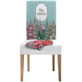 thumbnail image 2 of ZHANZZK Christmas Retro Truck Dachshund Scarf Stretch Chair Cover Protector Seat Slipcover for Dining Room Hotel Wedding Party Set of 4, 2 of 6