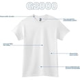 thumbnail image 4 of Gildan men's Heavy Cotton T-shirt, Style G5000,3XL Size,White Color,Pack of 10, 4 of 5