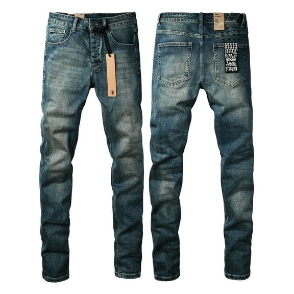 2025 Ksubis Jeans brand Jeans Men's Jeans Casual Comfort Holes Fashionable Straight Skinny Slim Fit Jeans, Ripped Stretch Jeans Denim Pants Menswear 3033 28-40